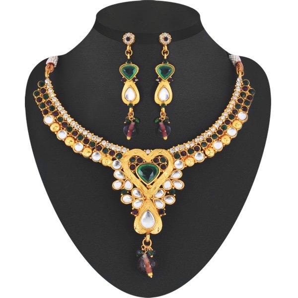 Utsav-1-Gram-Gold-Plated-13-Jewellery set at Best Prices - Shopclues ...