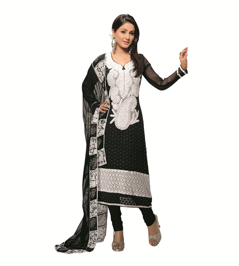 black color churidar material