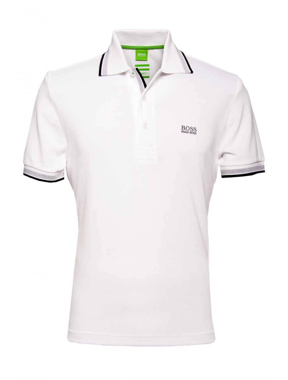 Hugo Boss Solid Men's Polo Neck T-Shirt (White)