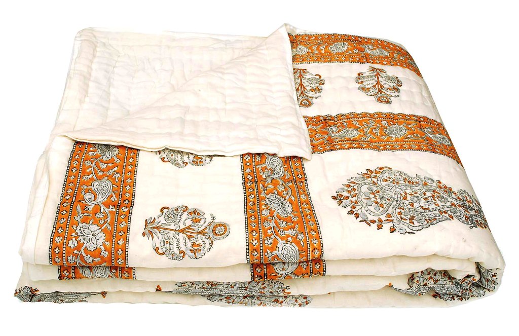 Buy Silkworm Beautiful Printed Jaipuri Double Bed Quilt Online