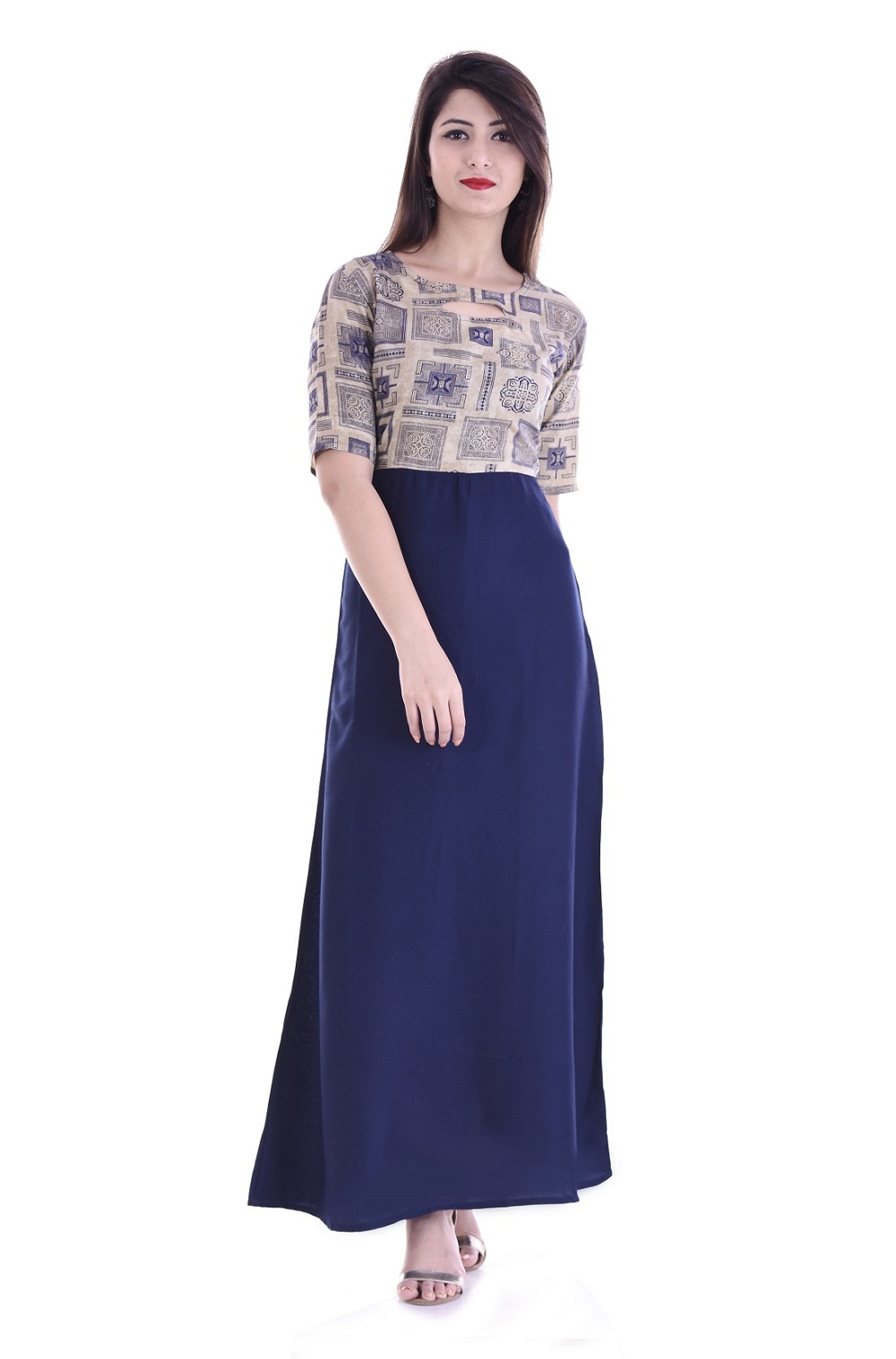 rayon frock kurti design