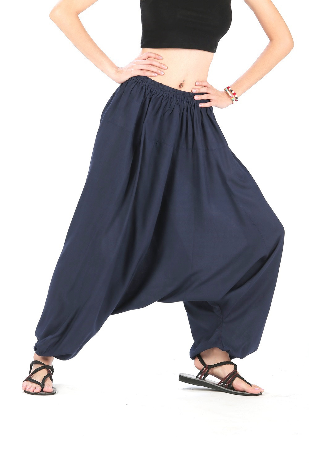 Buy Rayon Blue Harem Pants for Women Online @ ₹499 from ShopClues
