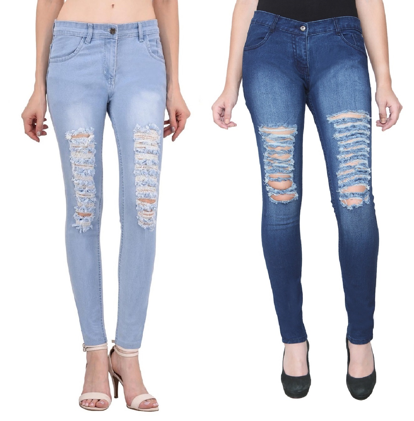 Buy Rock Hudson Women's Blue Jeans Online @ ₹1300 from ShopClues