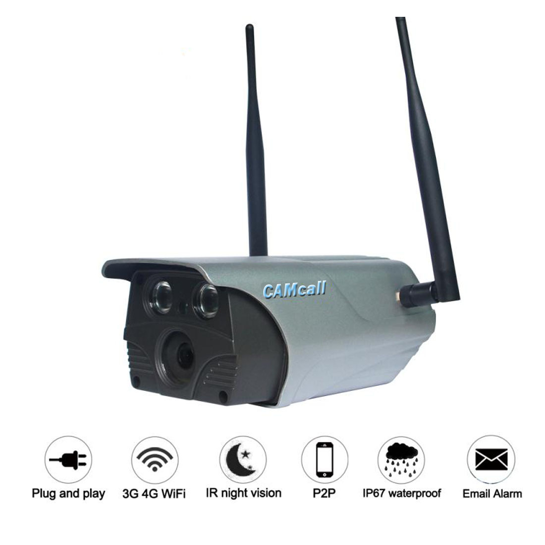 Buy 3G/4G SIM Card Security IP CCTV Camera with INBUILT 8GB IR Cut