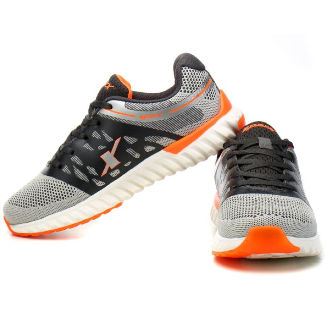 Buy Sparx Men's 100 Percent original SM345 Grey F. Orange Sport Shoes