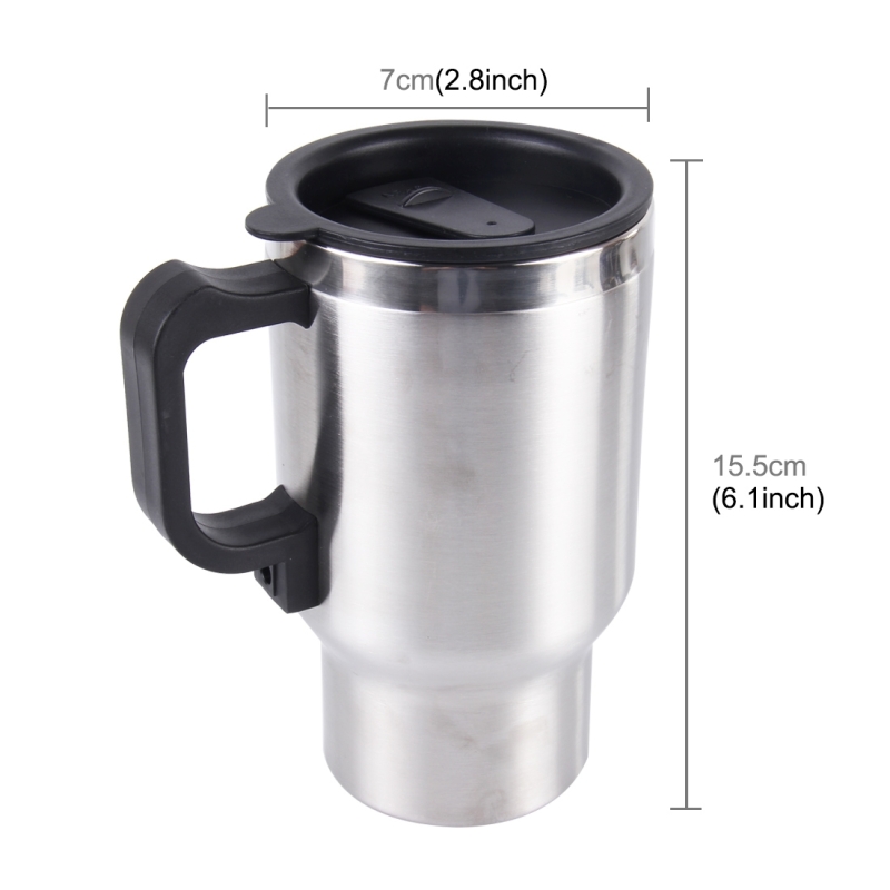 Buy 12V Stainless Steel Mug Coffee Tea Water Cup Auto Car Charger ...
