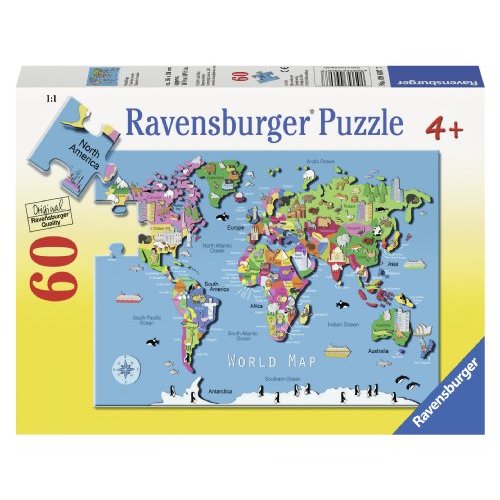 Buy Ravensburger World Map Puzzle (60-Piece) Online @ ₹1000 from ShopClues