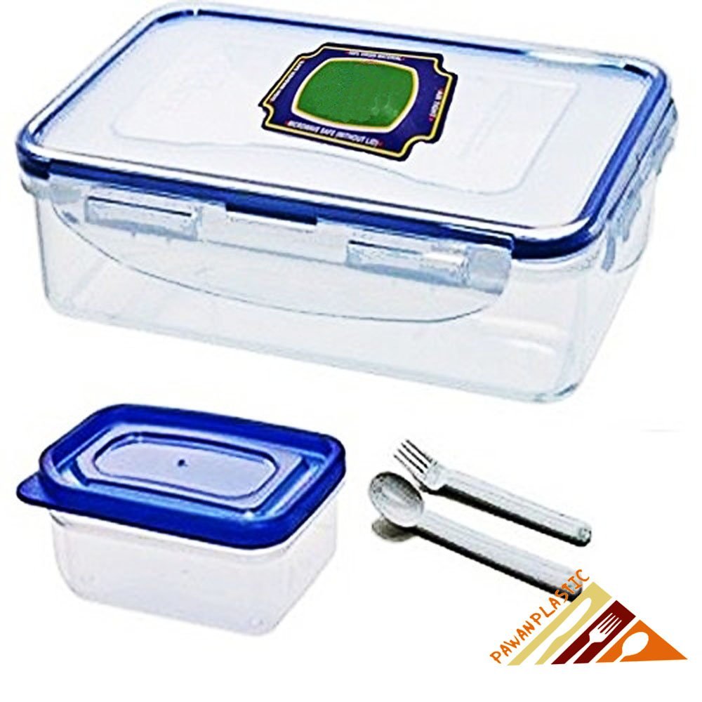 Buy 500 ml lock n fit lunch box with fork spoon Microwave safe Online ...