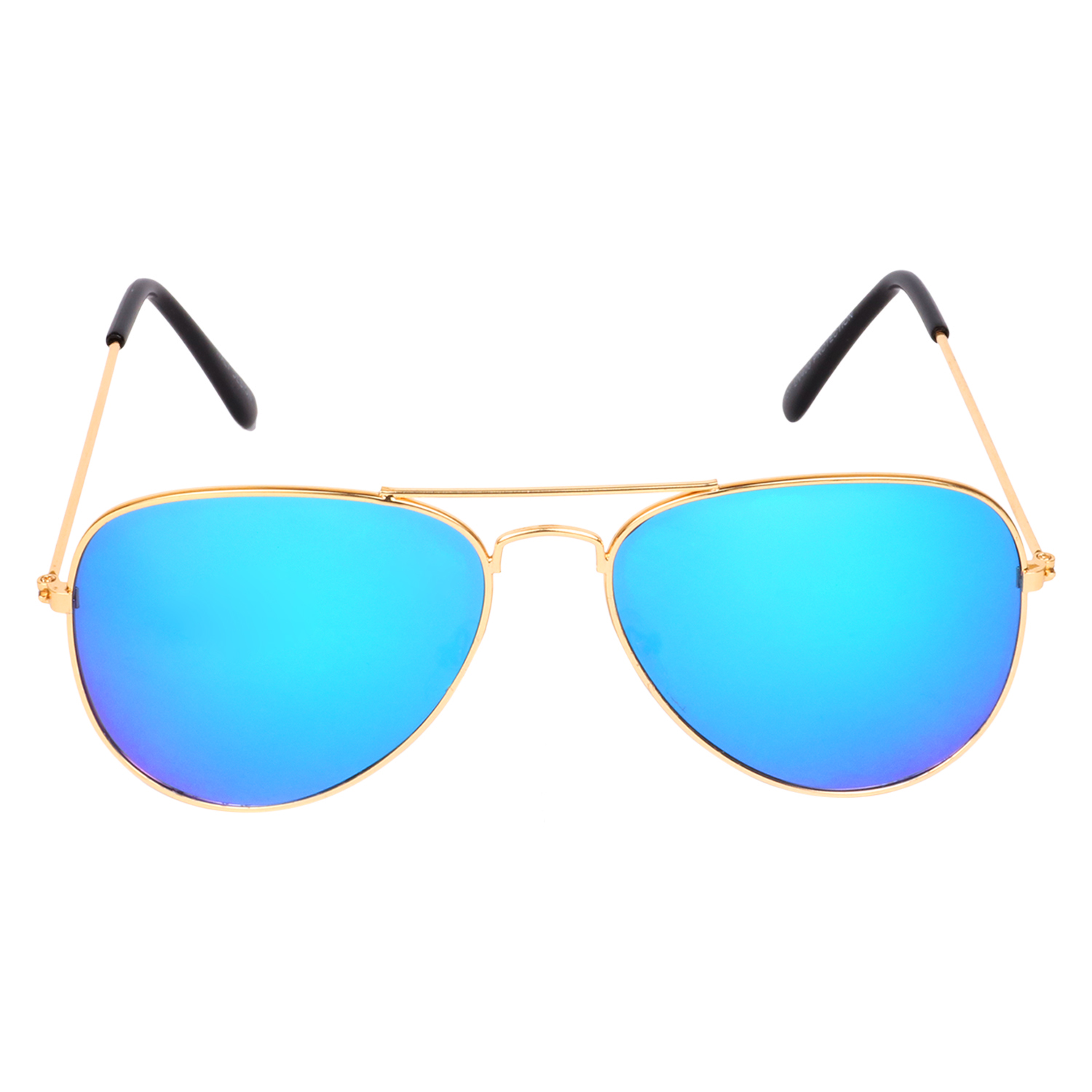 Buy Aligatorr Stylish Blue Mercury Aviator in Golden Frame Unisex UV400 ...