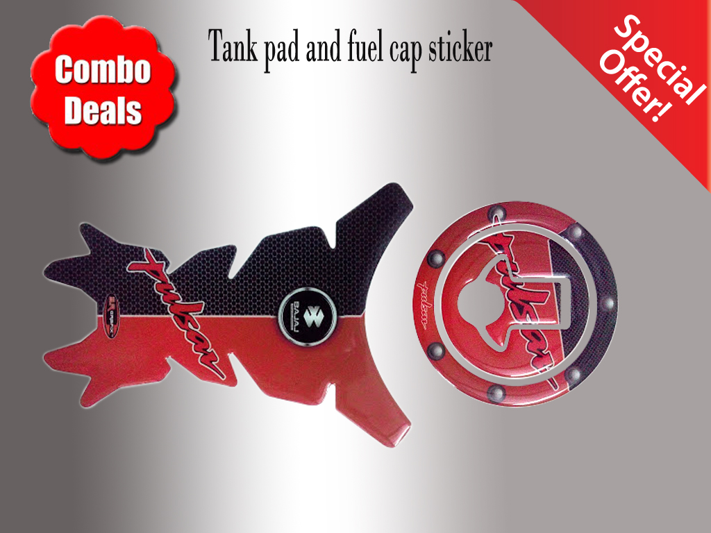Buy COMBO Bajaj Pulsar Customize Vinyl Tank Pad fuel cap Sticker Online