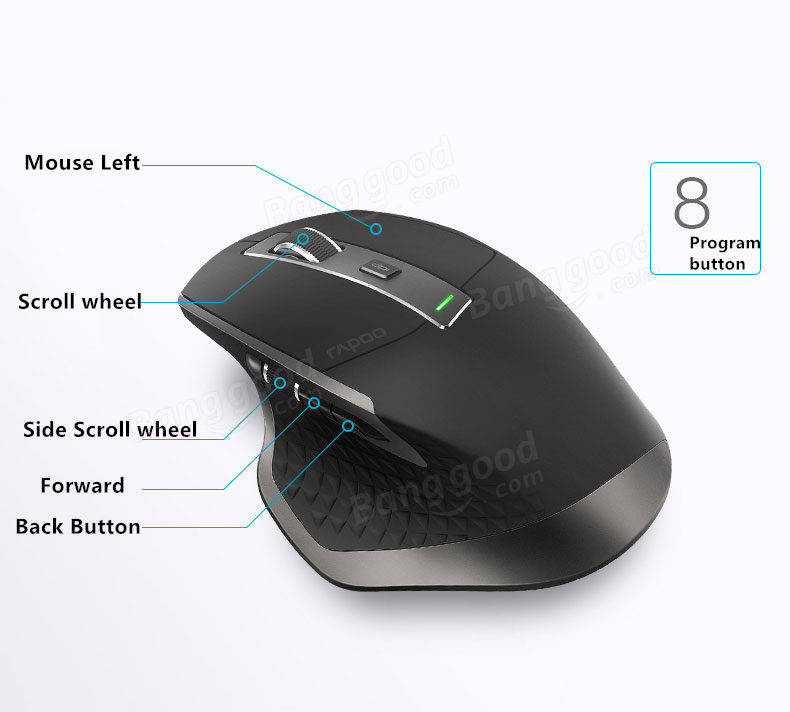 Buy Rapoo MT750 Rechargeable Multi-mode Wireless Mouse Bluetooth 3.0/4. ...