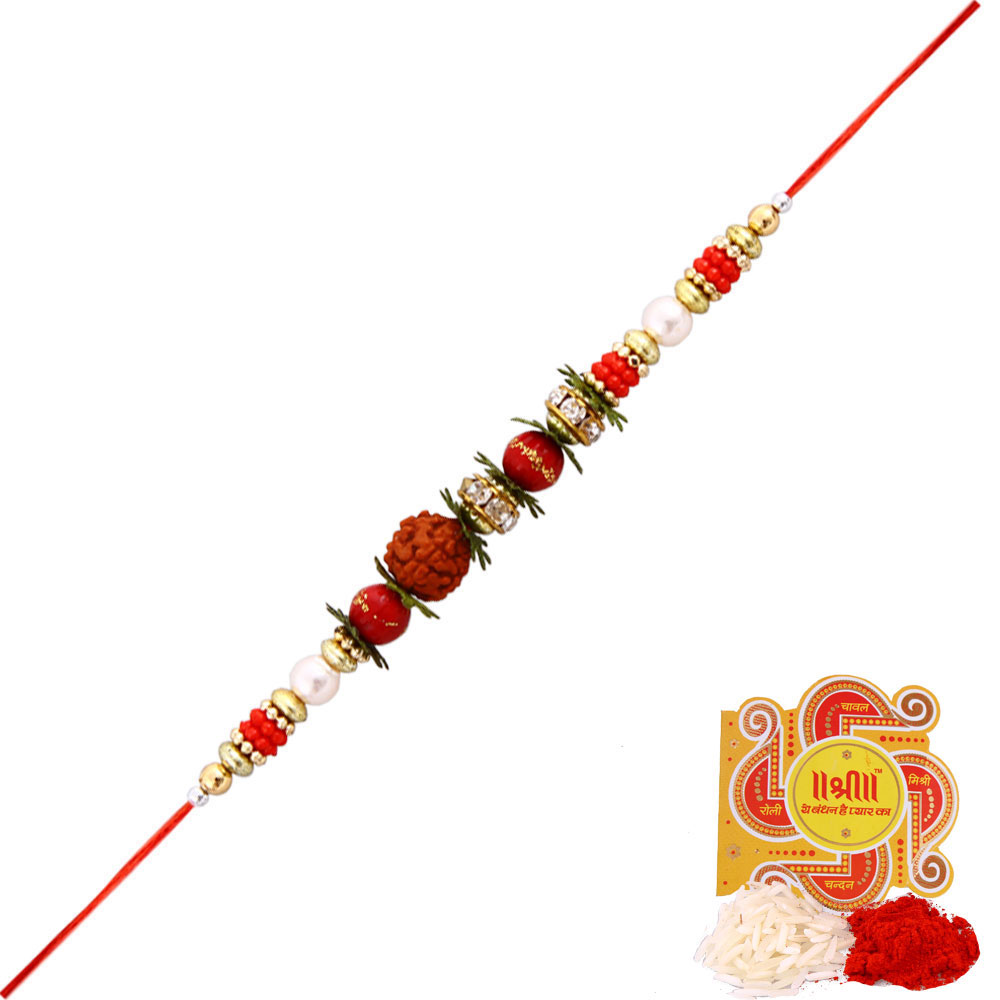 Buy Creativity Centre Rakshabandhan Stylish Rudraksh With Stone Studded ...