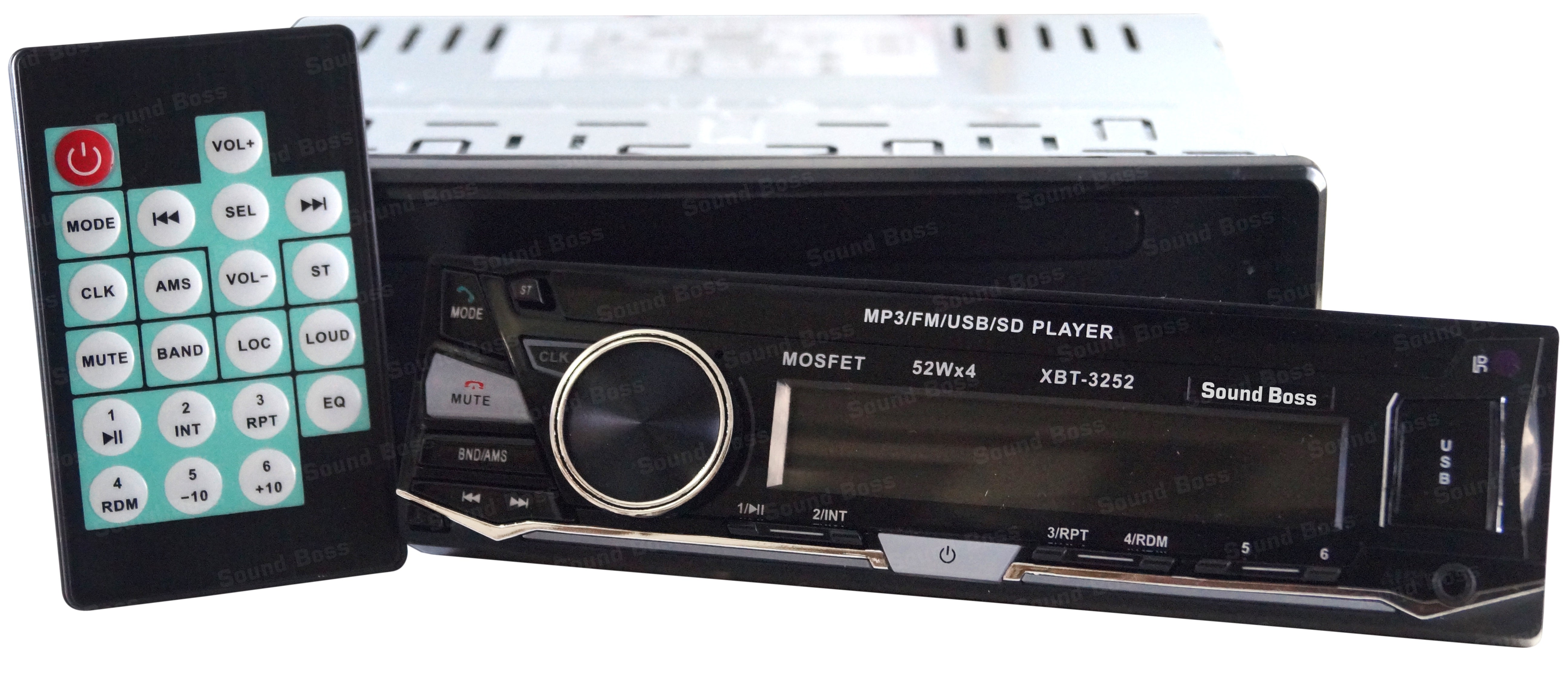 Buy SoundBoss XBT3252 DETACHABLE Bluetooth Wireless With Phone Caller Id Receiver Car Media