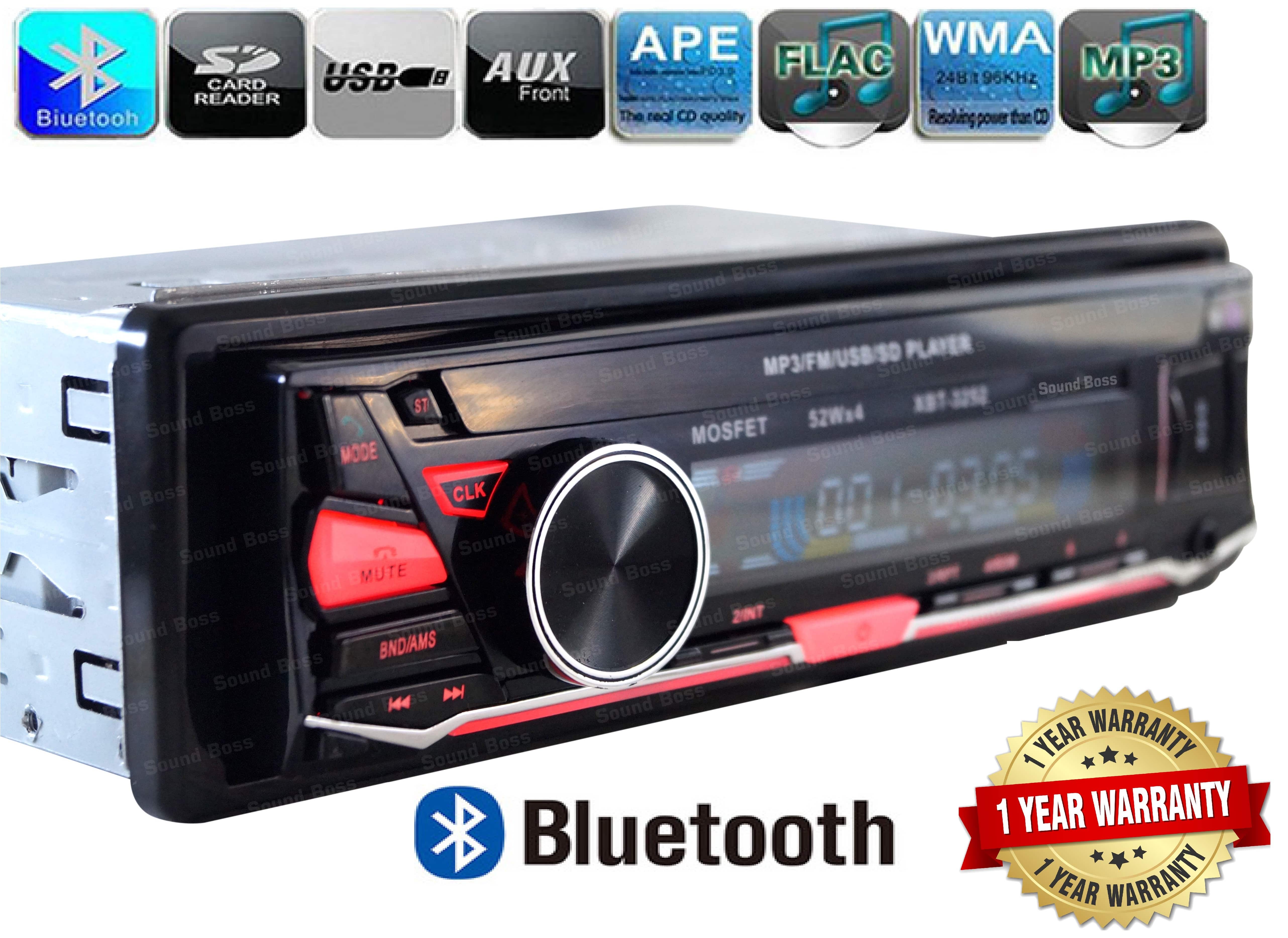 Buy SoundBoss XBT3252 DETACHABLE Bluetooth Wireless With Phone Caller Id Receiver Car Media