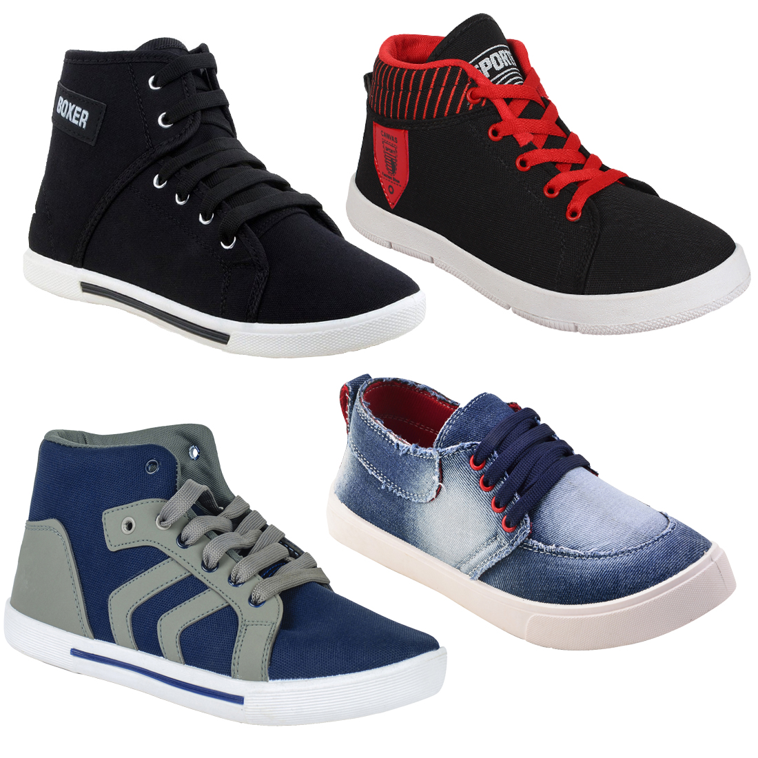 Buy Super Men Combo Pack of 4 (Casual Sneakers Shoes) Online @ ₹1996 ...