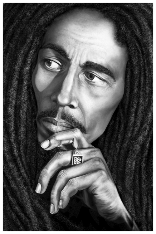 Buy Posterskart Bob Marley Sketch Art Poster (12 x 18 inch) Online ...