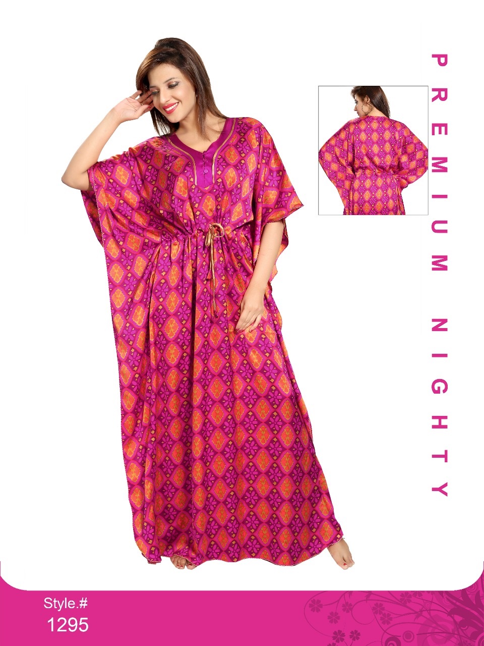 Buy Elegant Printed Nighty 1pc Daily Lounge Wear Night Dress 1 Gown