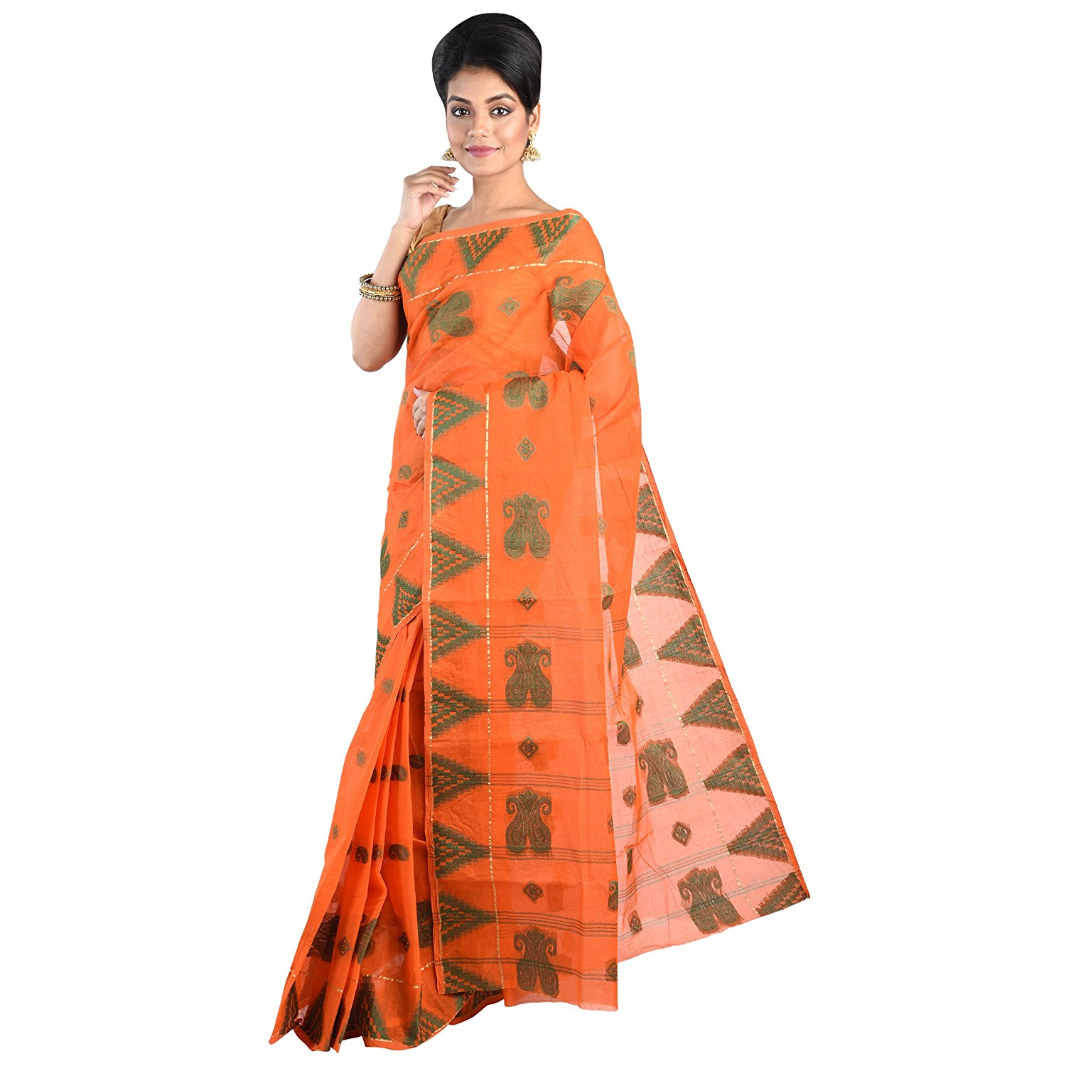 Buy Bengal Traditional Handloom Tant Saree, Pure 100 cotton saree