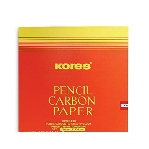 Buy Kores Tracing Carbon Paper Colour Yellow , Size 210 Mm 330 Mm , Set