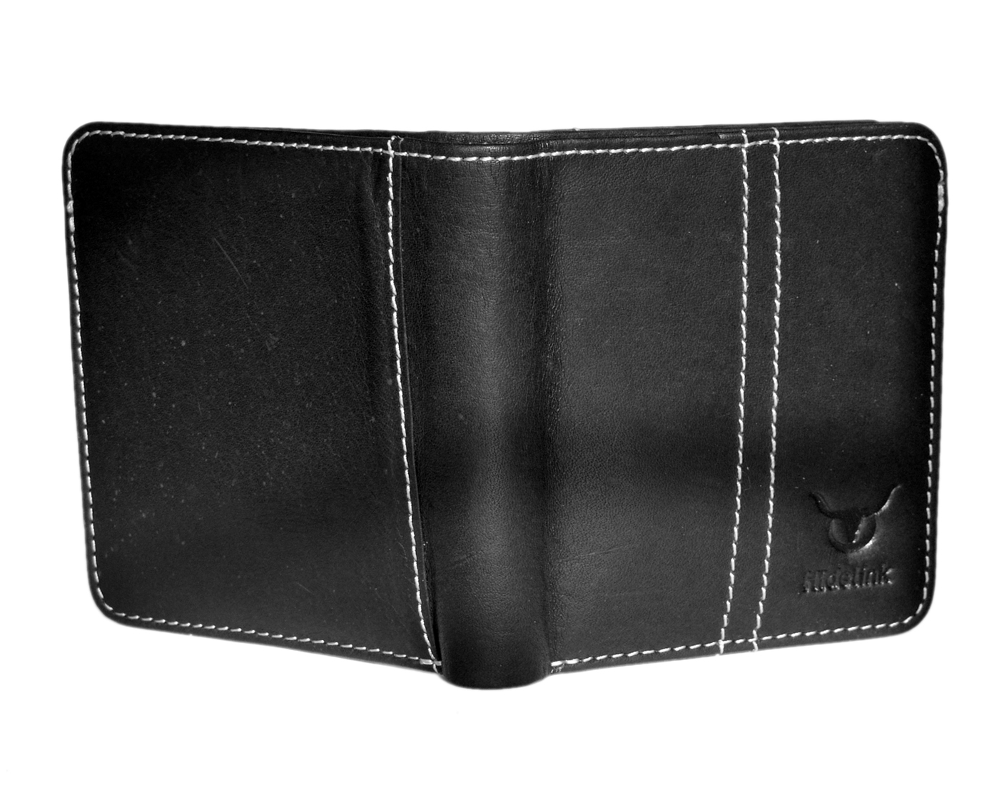 Hidelink black leather wallet for men