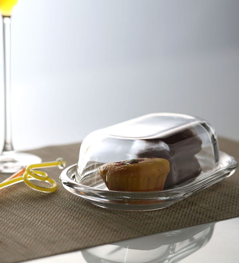 Buy Pasabahce Basic Storage Bowl Butter Dish with glass cover Online