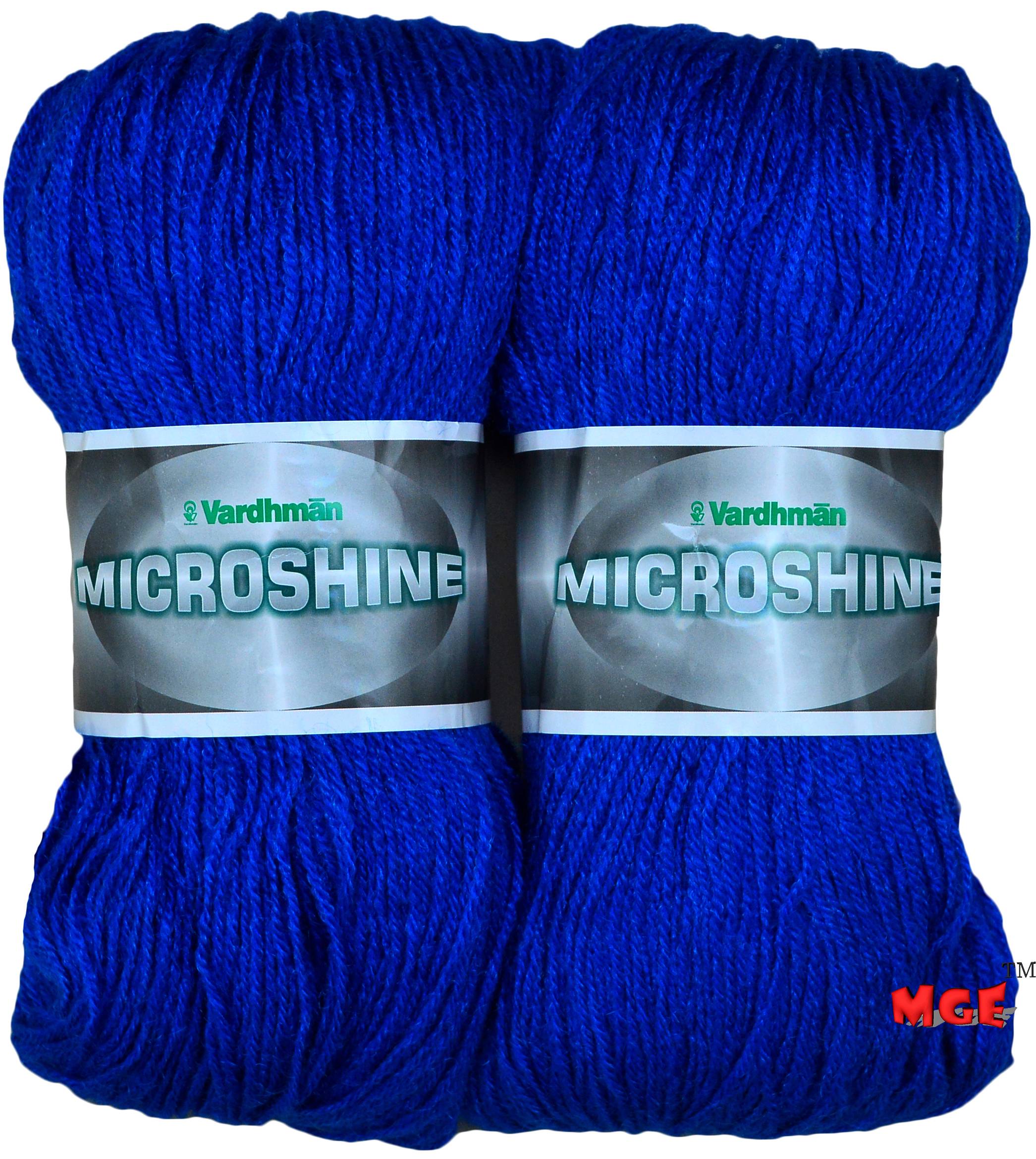 Buy Vardhman Microshine Tang Blue 400 gm hand knitting Soft Acrylic