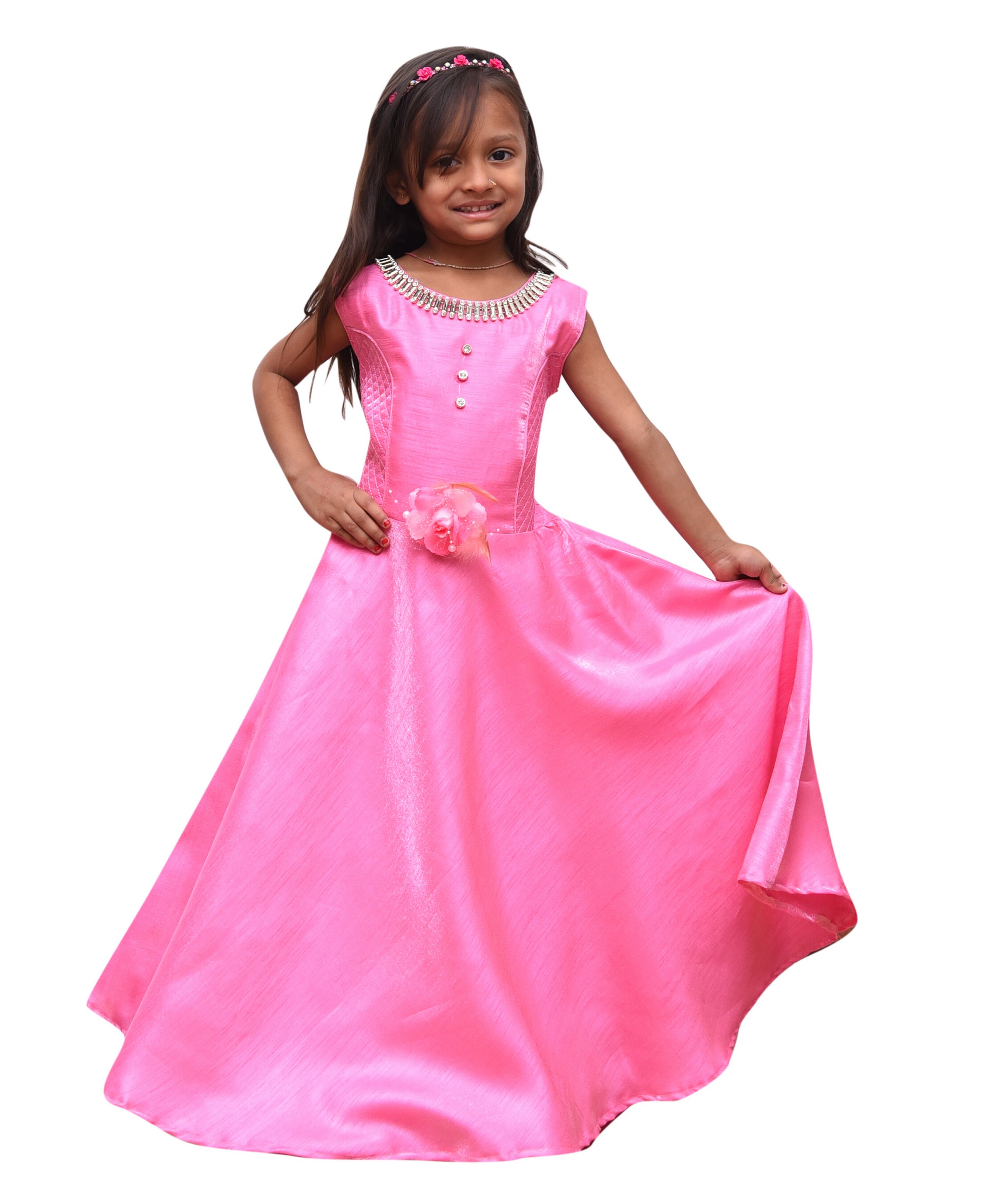 Buy Padmashri International Kids Pink Barbie Frock (Age 4 to 15 ...