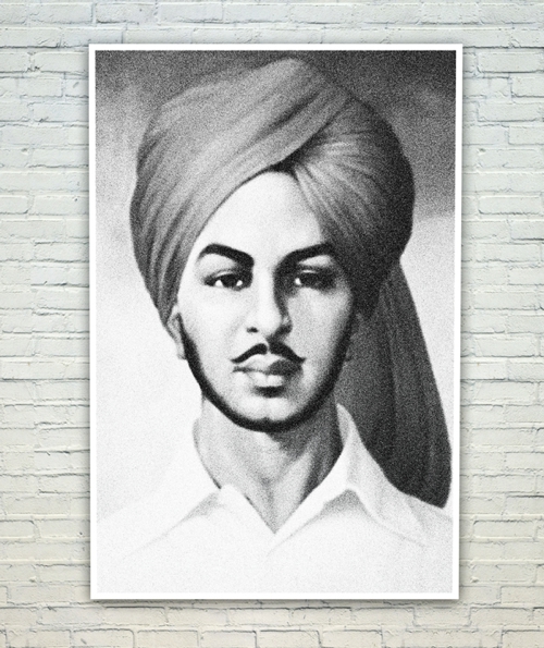 Buy Posterskart Bhagat Singh Poster (12 x 18 inch) Online @ ₹199 from ...