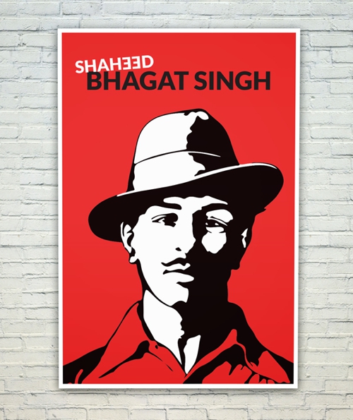 Buy Posterskart Shaheed Bhagat Singh Poster (12 x 18 inch) Online ...