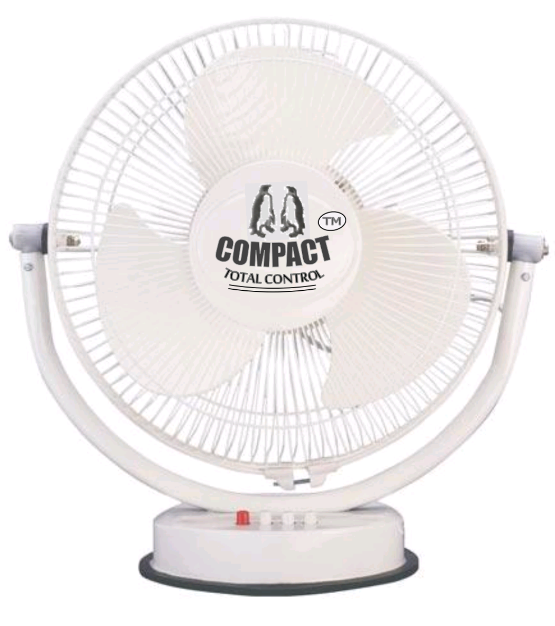 COMPACT All Purpose Table Fan 3 High Speed 12 Inch, 300 mm (White