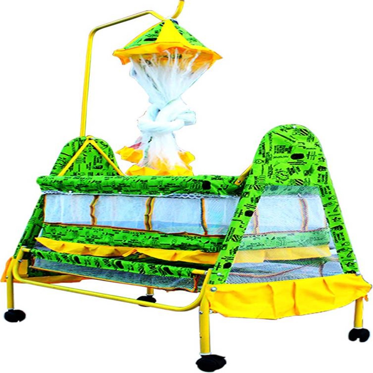 Buy Baby Cradle With Long Mosquito Net (GREEN) Online ₹2999