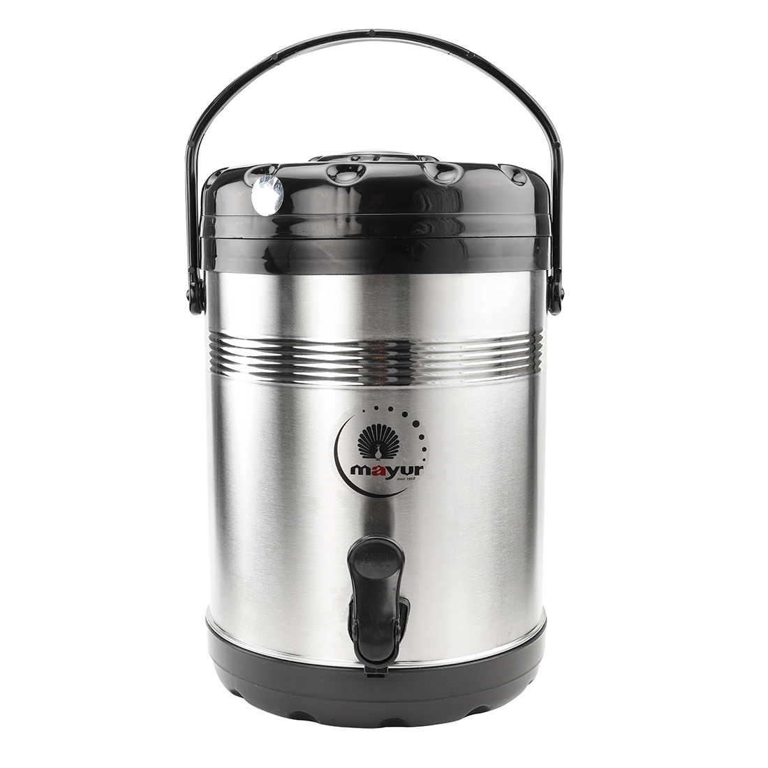 buy-mayur-stainless-steel-water-jug-silver-black-7-5-ltr-online