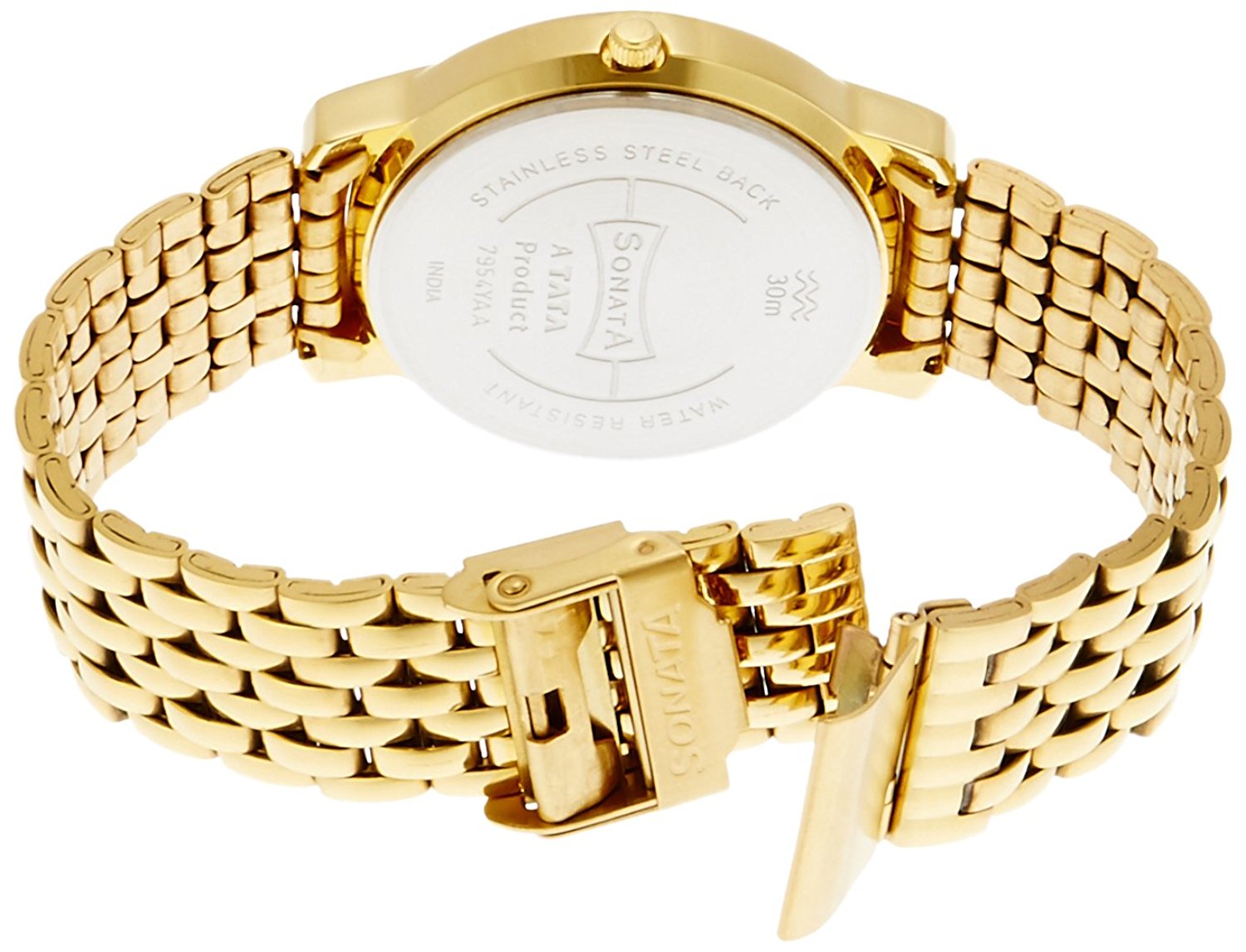 Buy sonata watch Gold for men Online @ ₹2199 from ShopClues