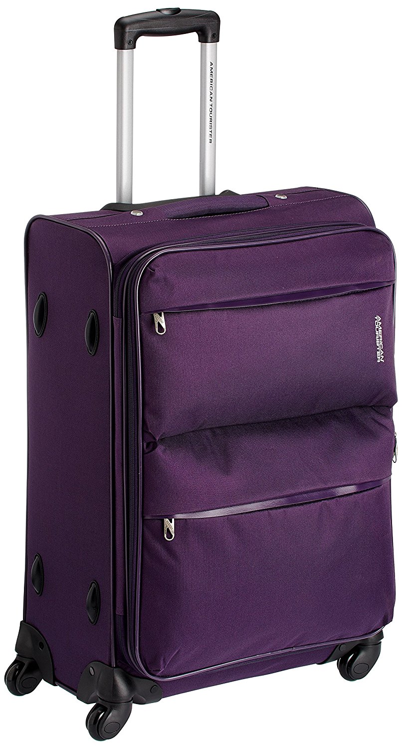 Buy American Tourister Medium 4 Wheel Soft Purple Velocity Luggage ...