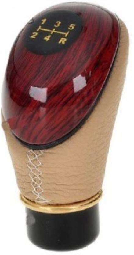 Buy Type R Leather, Plastic Gear Knob Beige For Hyundai i20 Online ...