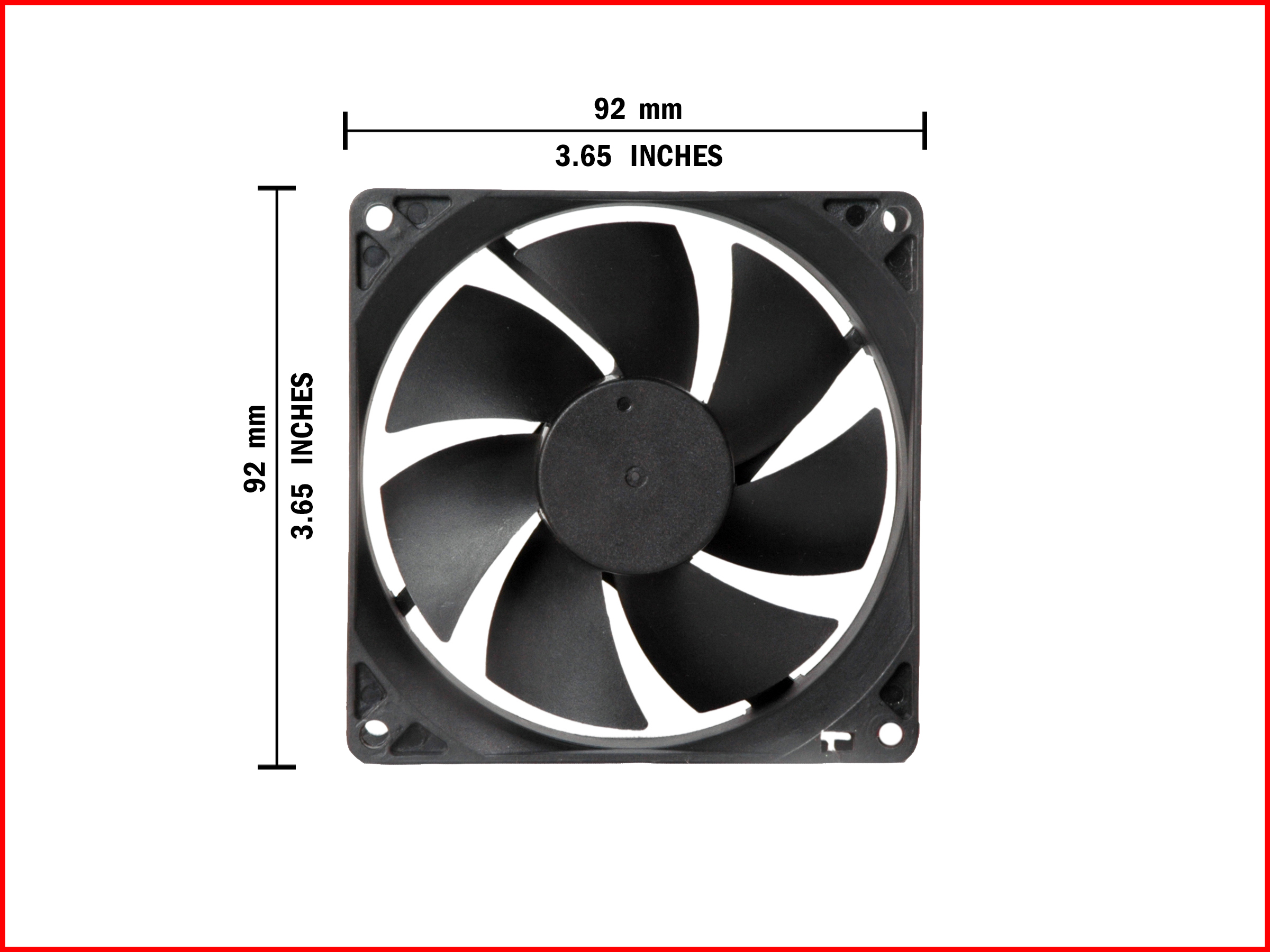 Buy MAAKU DC Axial Case Cooling Fan. SIZE 3.65 inches (9.2x9.2x2.5cm