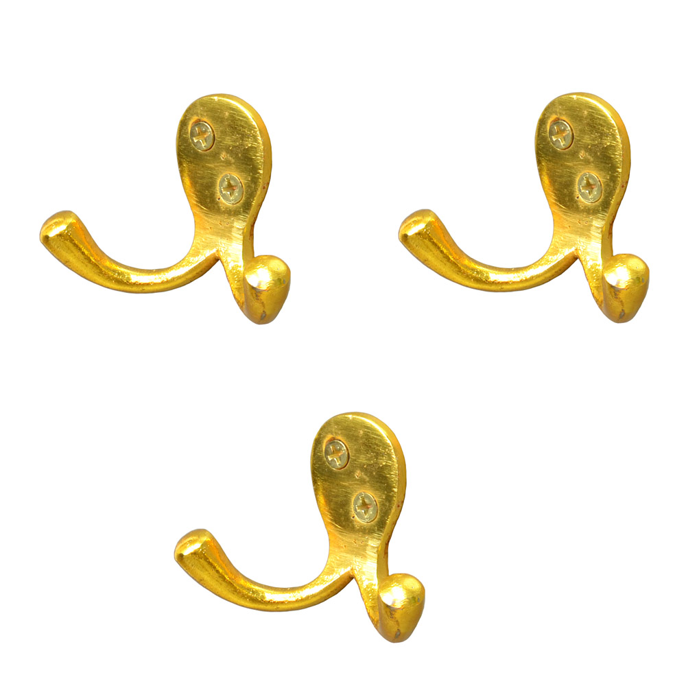 Buy Casa Decor Set Of 3 Wall Hooks Hanging Clothes Hat Coat Robe ...