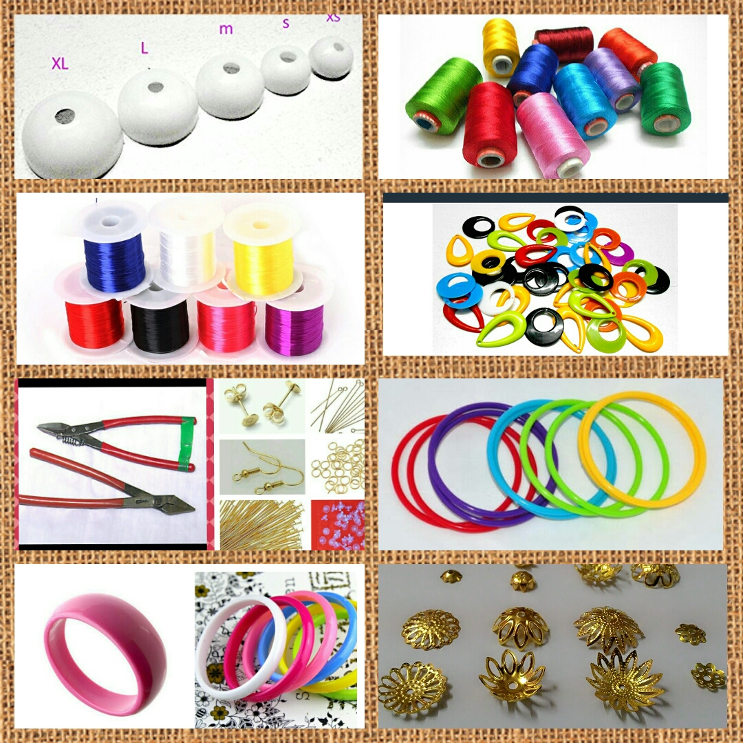 Buy Silk thread jewellery making materials kit with manual book Online