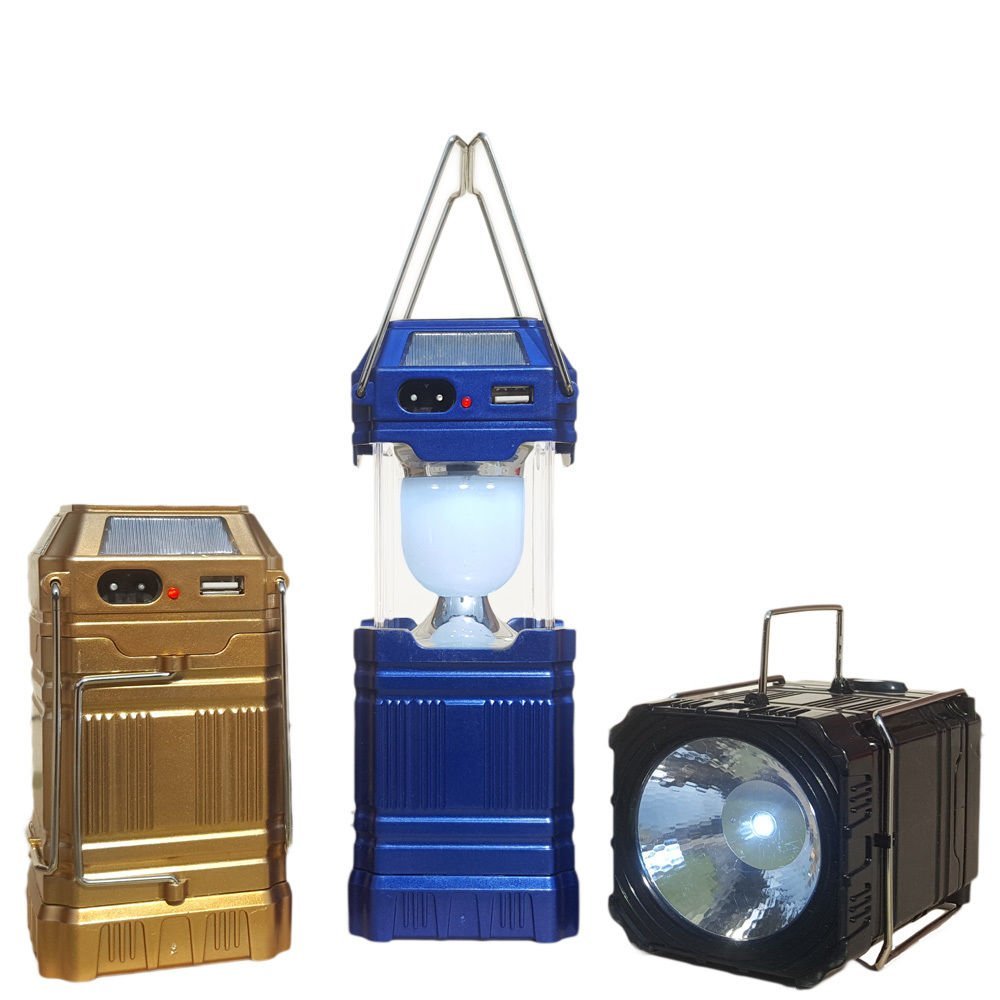 Buy Square 6 LED Solar Rechargeable Emergency Light Lantern with Bottom