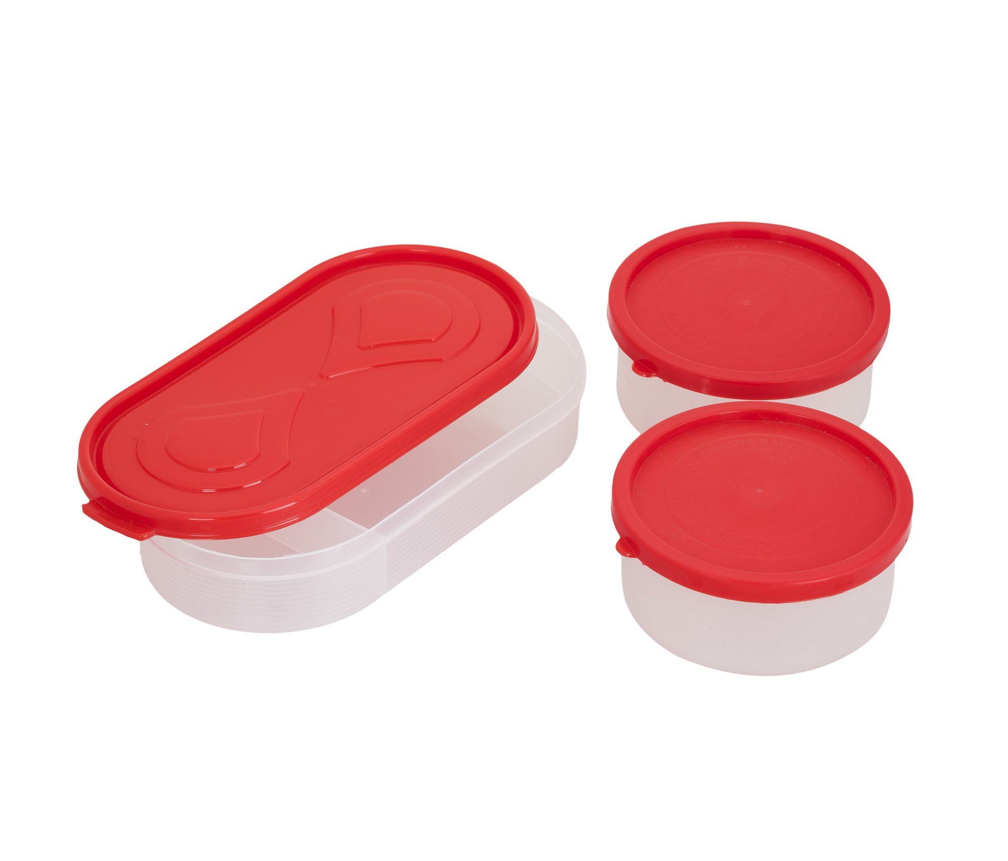 Buy Sellebrity 3 in 1 Red Lunchbox-2 Plastic Container1 Plastic Chapati ...