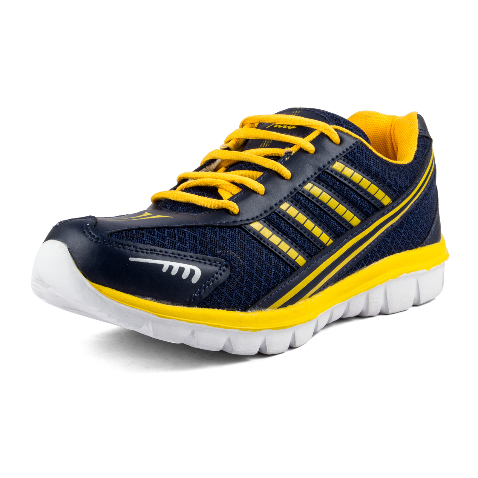 yellow running shoes