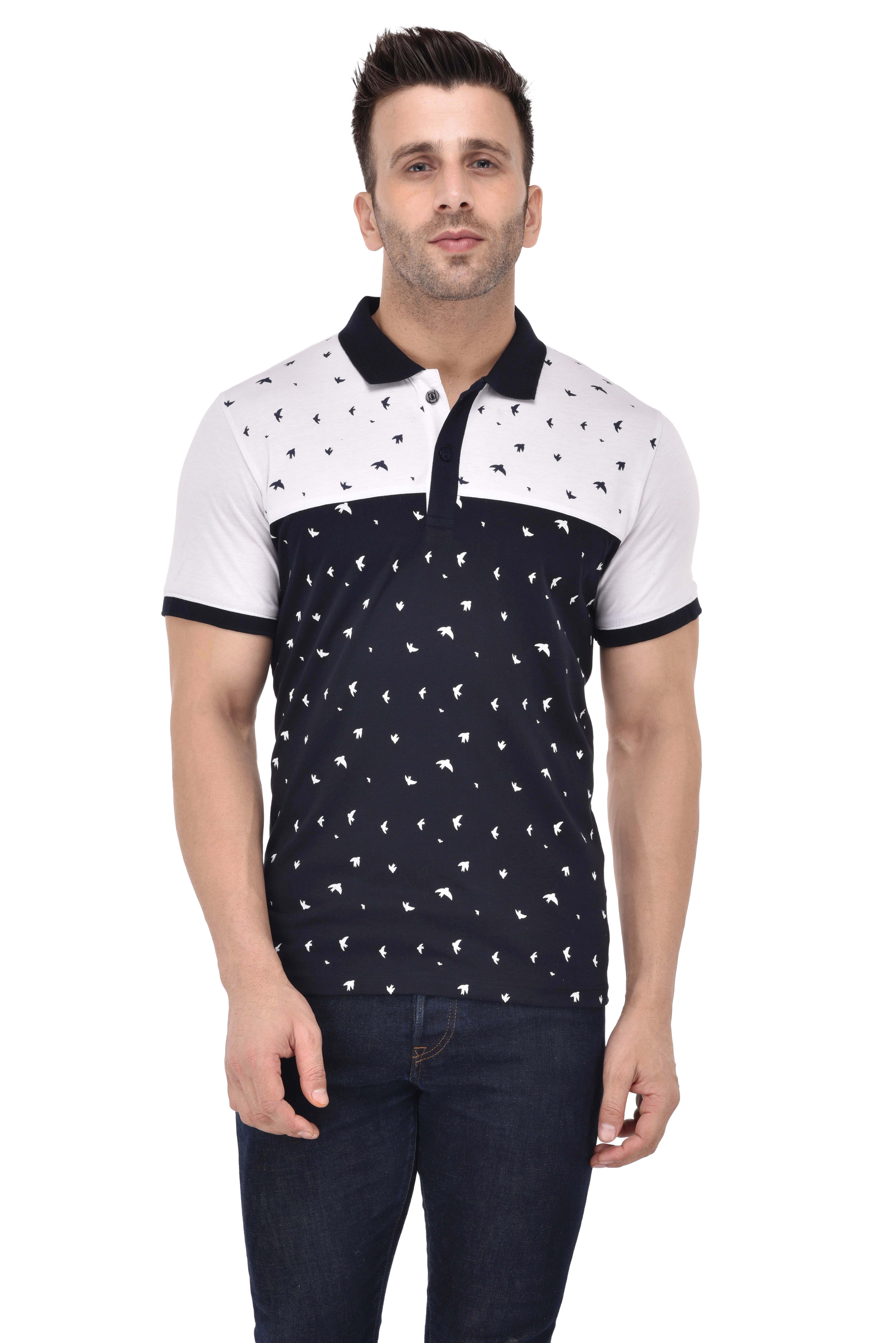 Buy Vivid Bharti Men's Multicolor Polo CollarT-shirt Online @ ₹449 from ...