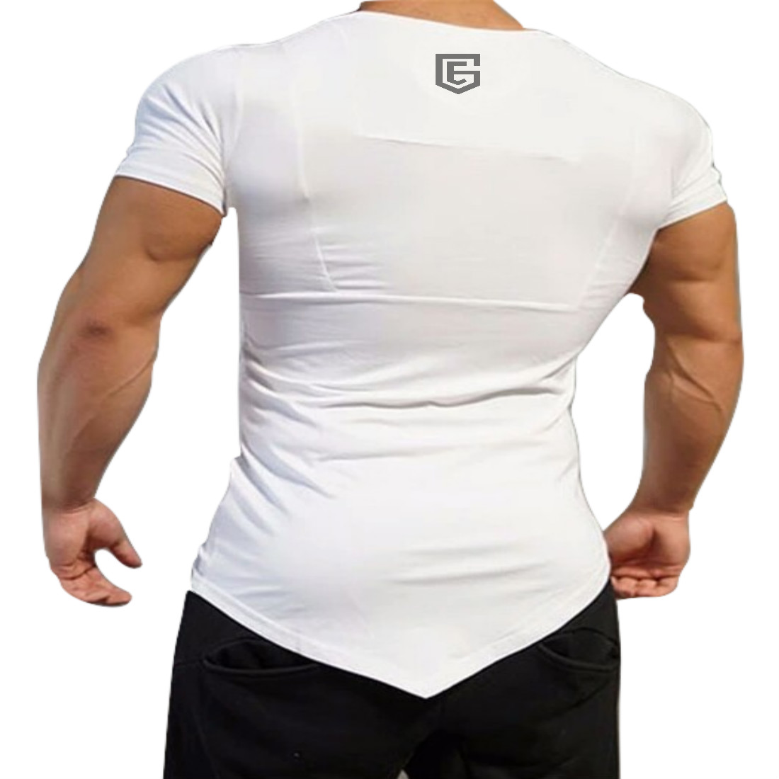 Buy EG White Designer Gym Fit T-Shirt For Men's ( Gym White ) Oniine ...