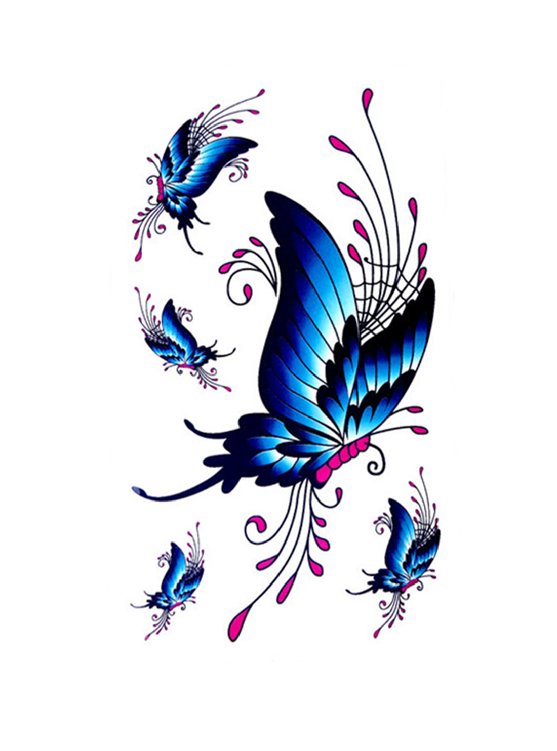 Buy 3D Temporary Tattoo Sticker Butterflies Design For Men Women Girls ...