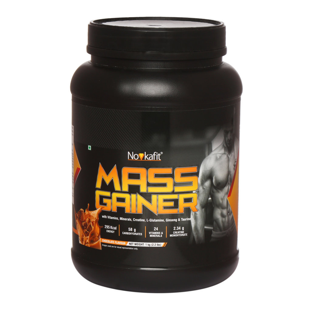 Buy Novkafit Mass Gainer with Creatine, LGlutamine, Ginseng, 24