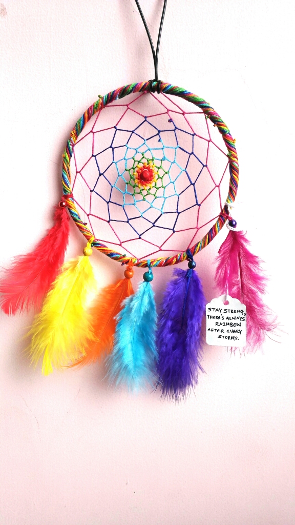 Buy Astro Gyan Rainbow Dream Catcher Seven Colour Dreamcatcher Bohemian 