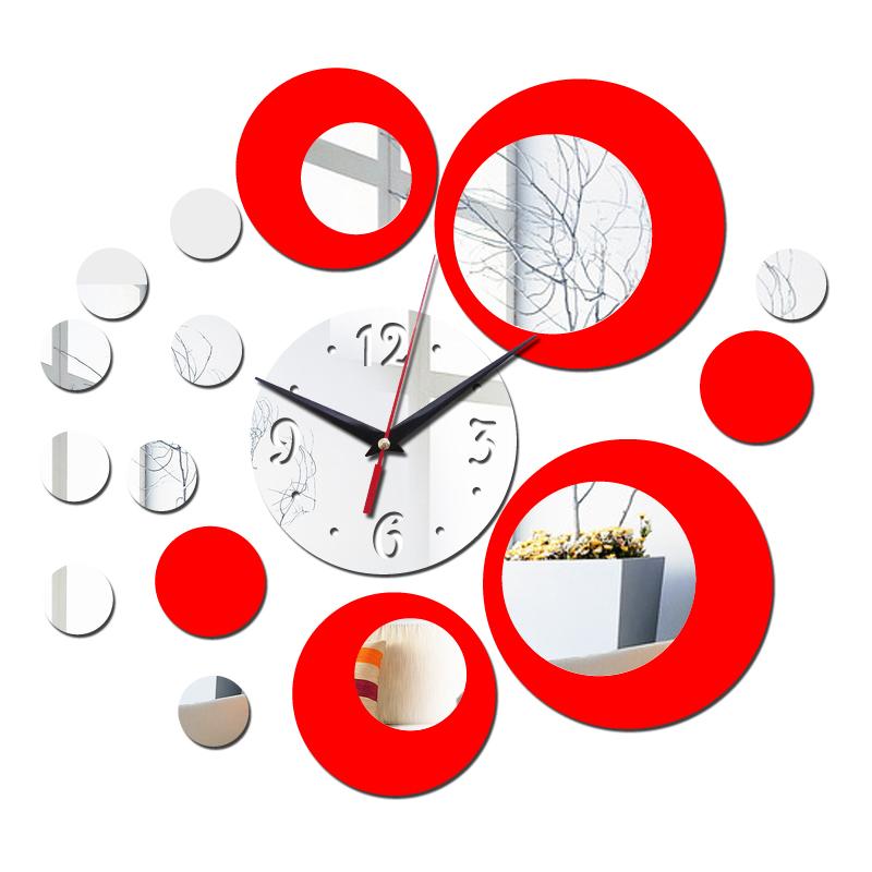 Buy DIY Wall Clock 3D Sticker Home Office Decor 3D Wall Clock (Covering Area4050cm) DY454SR