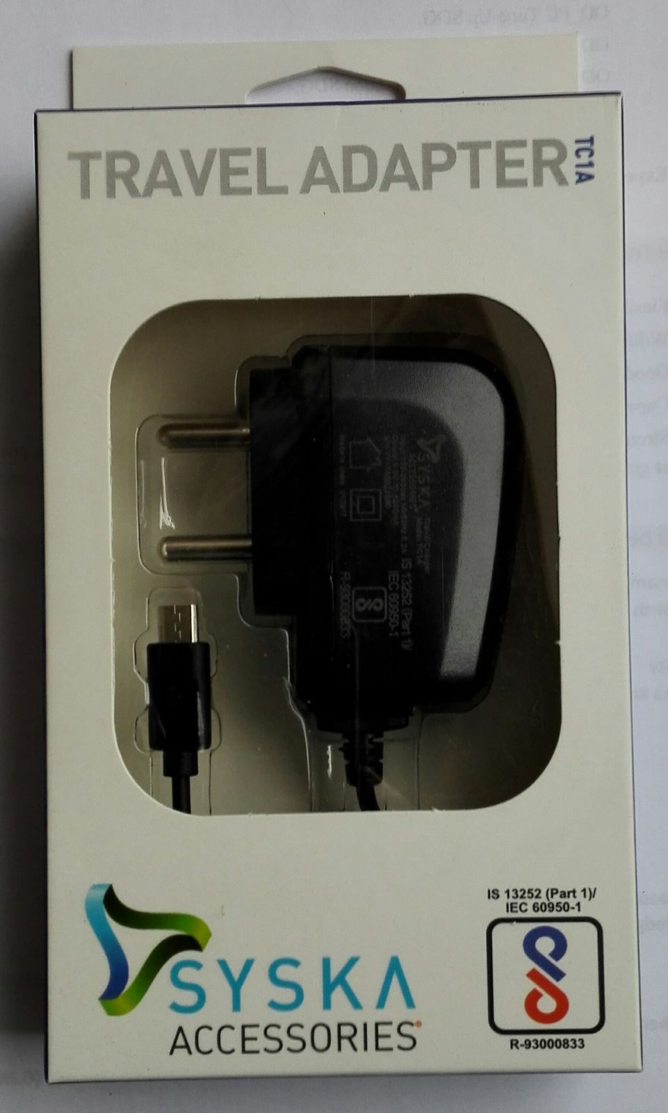 Universal Micro USB Travel Adapter Charger For Android Mobile Phone By Syska Black Color