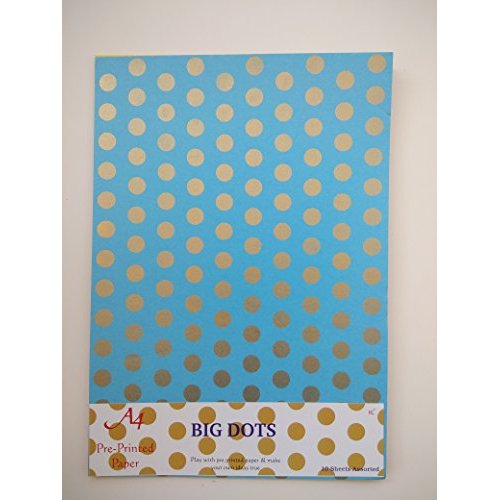 Buy A4 Craft Paper Big Dots Printed Design Paper/Pack of 10 Sheets ...