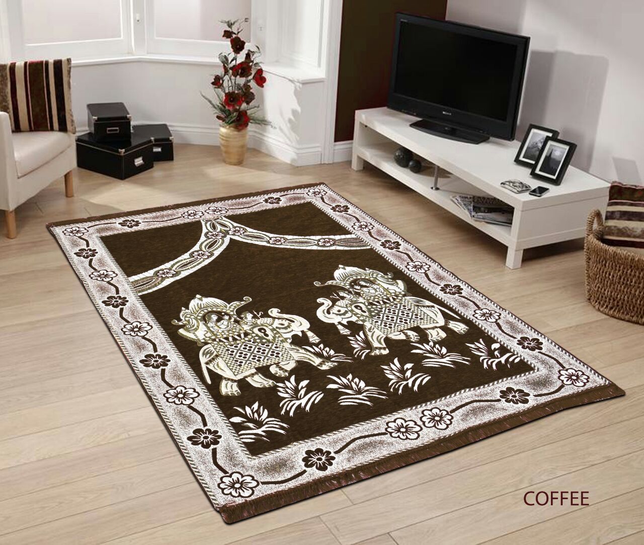 Buy Vrinda Handloom Carpets Rugs Multicolor Shanil Carpet Light Weight